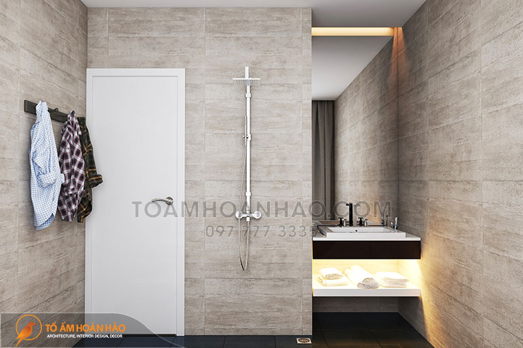 Không gian sử dụng nhiều chất liệu kính