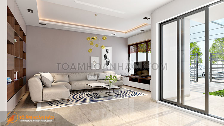 Không gian nghỉ ngơi trên tầng được thiết kế trẻ trung