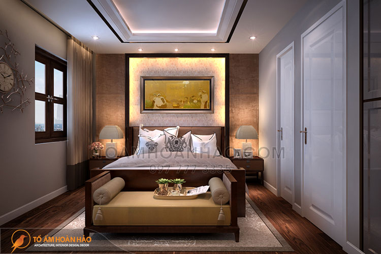 Một vài điểm nhấn trang trí như tranh treo tường, đồng hồ treo tường cách điệu lạ mắt
