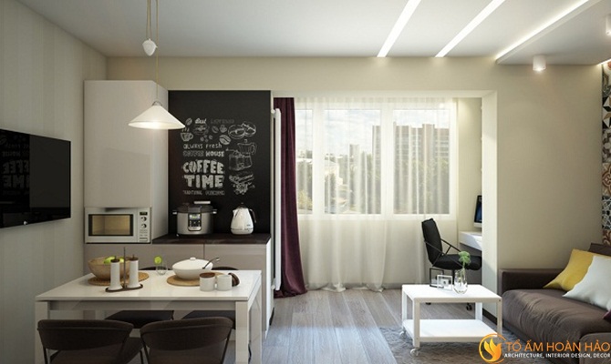 Thiết kế nội thất chung cư nhỏ siêu đẹp nhưng đầy tiện ích Thiết kế nội thất chung cư nhỏ siêu đẹp nhưng đầy tiện ích