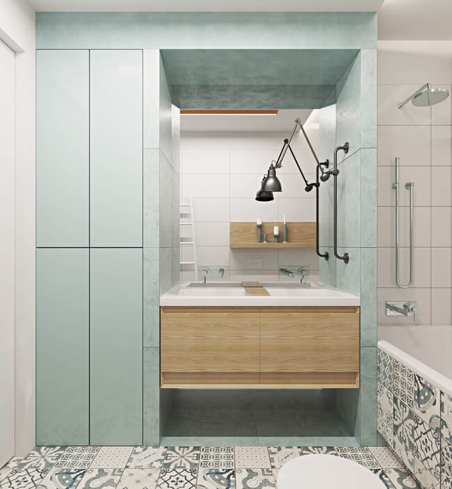 thiết kế nội thất nhà nhỏ - phòng tắm