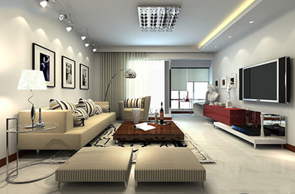 thiết kế nội thất phòng khách nhà ống