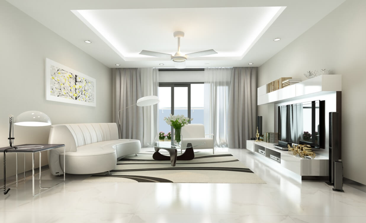 Màu trắng là một trong những tông màu chủ đạo của thiết kế nội thất hiện đại
