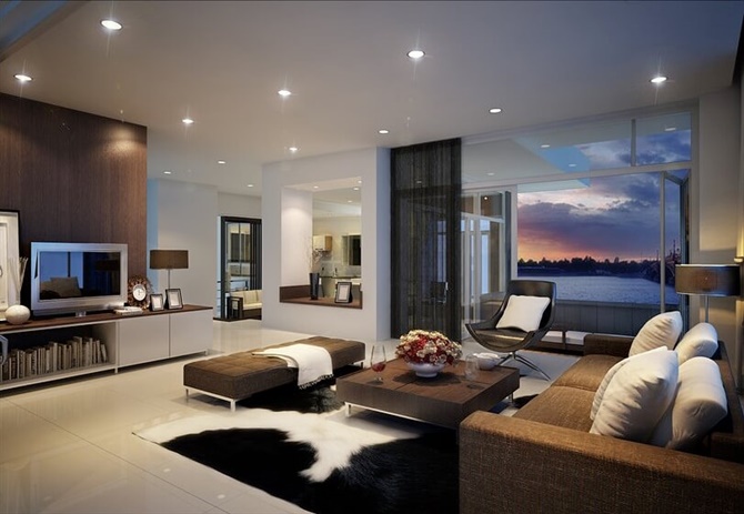 chọn sofa phòng khách khi thi công nội thất biệt thự