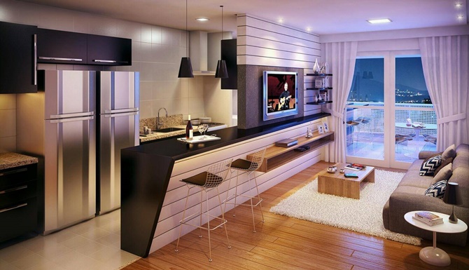 phòng bếp thi công nội thất chung cư giá rẻ
