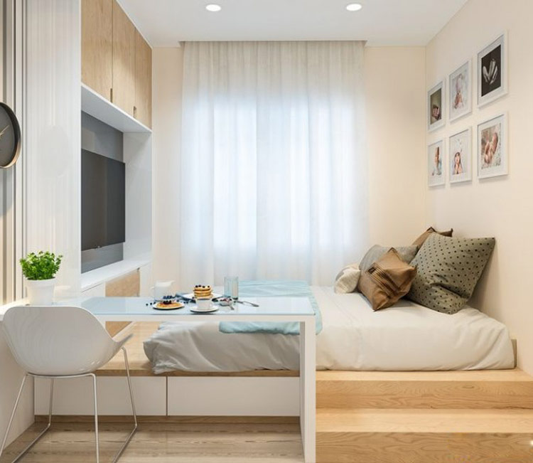 thiết kế nội thất chung cư 52m2 - anh Hải 5