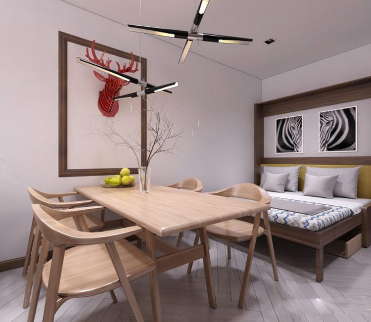 thiết kế nội thất chung cư 54m2 - anh Tiến 1
