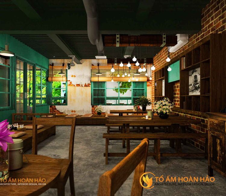 Công trình: Tịnh Cafe - Số 178/2 Quan Nhân, Thanh Xuân, Hà Nội 9 thiết kế nội thất quán cafe tịnh