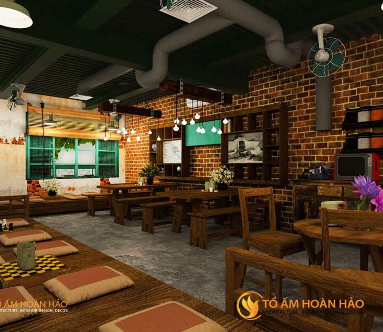 Công trình: Tịnh Cafe - Số 178/2 Quan Nhân, Thanh Xuân, Hà Nội 10 thiết kế nội thất quán cafe tịnh
