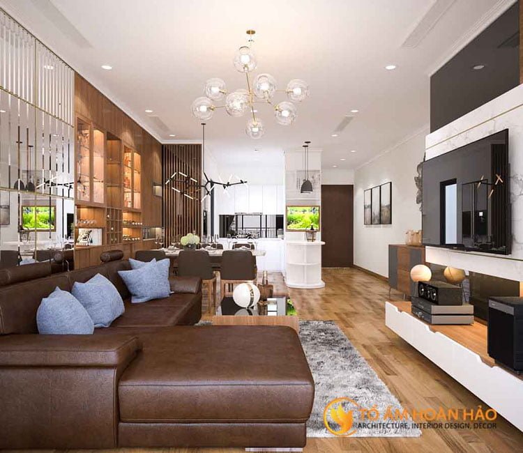 Công trình: Căn hộ anh Hoàng Trung Giang - Căn 1817, Tòa A3, Vinhomes Mỹ Đình, Hà Nội 1 thiết kế thi công nội thất kiến trúc nhà anh Giang Vinhomes Mỹ Đình 8