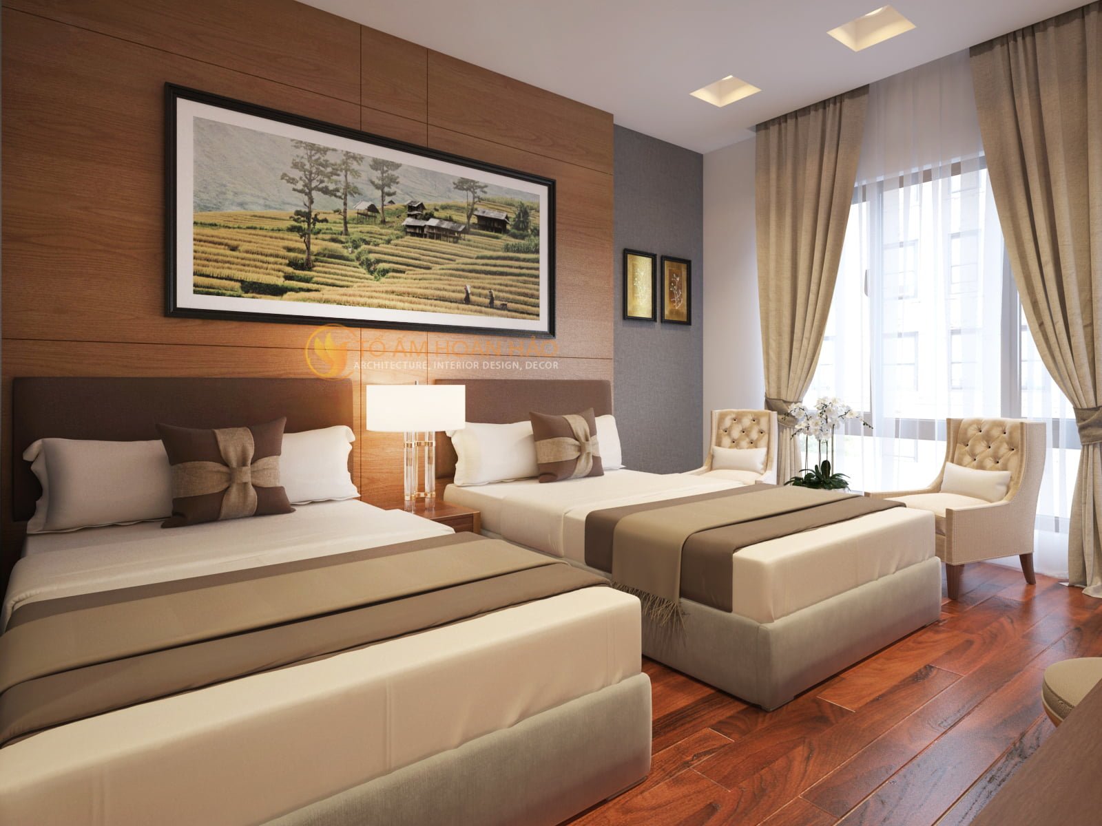 Thi công nội thất khách sạn đẹp hút khách nườm nượp 2 thi công nội thất khách sạn 3