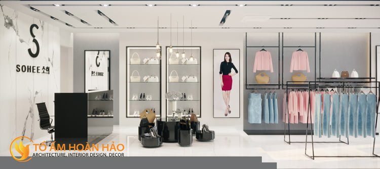 thiết kế thi công nội thất showroom thời trang Sohee Thanh Hóa 1