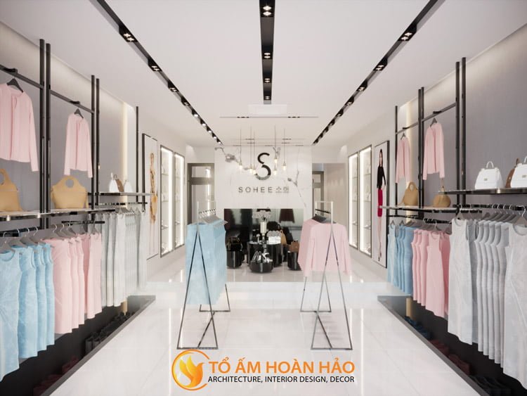 thiết kế thi công nội thất showroom thời trang Sohee Thanh Hóa 4