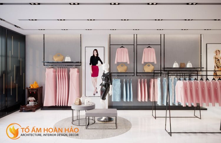 thiết kế thi công nội thất showroom thời trang Sohee Thanh Hóa 6