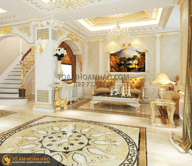 Dự án: Bác Tầm - Số 68 đường 3.3 - KĐT Gamuda - Hà Nội 4 thiet-ke-thi-cong-noi-that-biet-thu-bac-tam-4