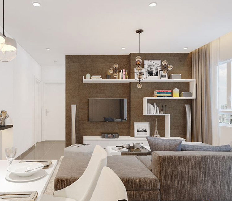 thiết kế nội thất chung cư 66m2 - chị trâm 8