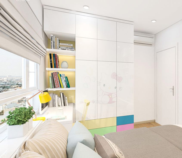 thiết kế nội thất chung cư 66m2 - chị trâm 14