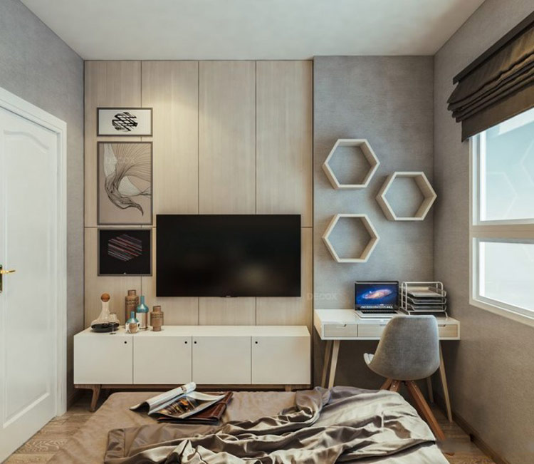 hiết kế nội thất chung cư 67m2 - anh Hữu 12