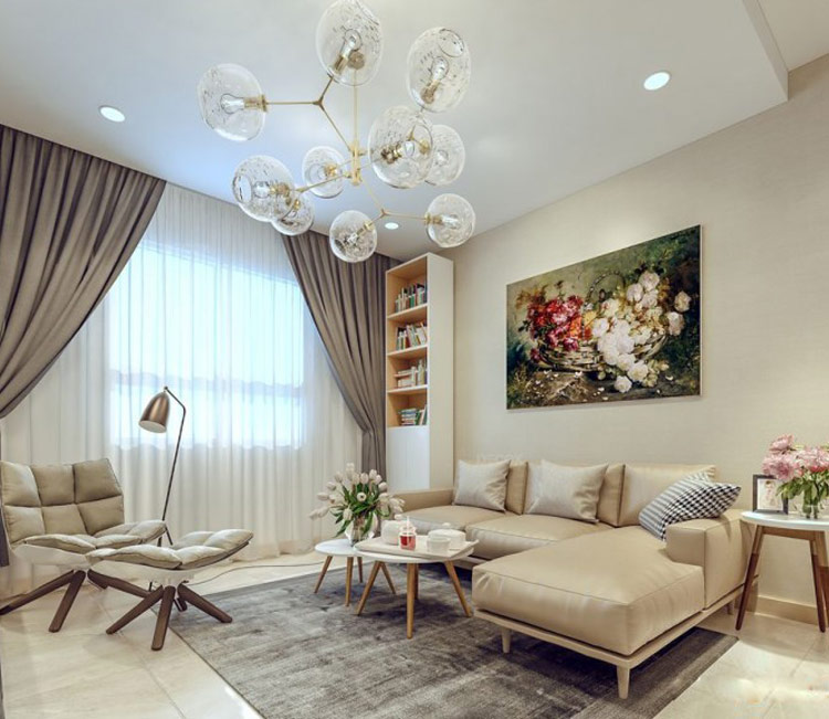 hiết kế nội thất chung cư 67m2 - anh Hữu 3