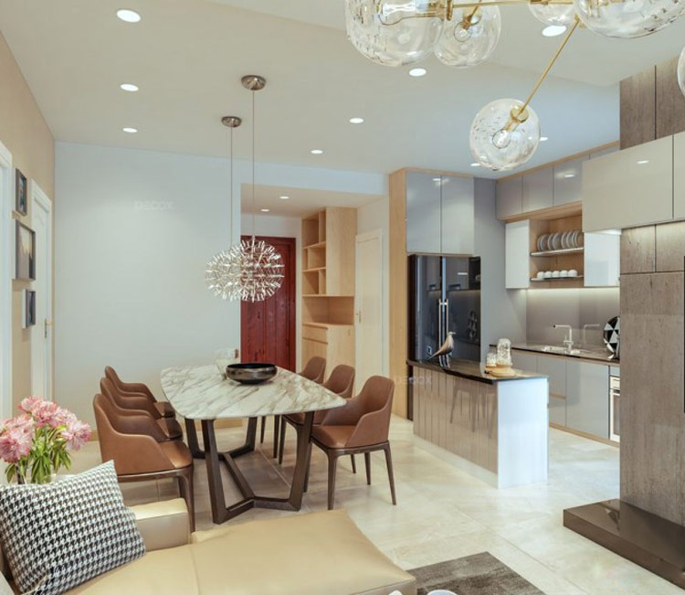 hiết kế nội thất chung cư 67m2 - anh Hữu 7