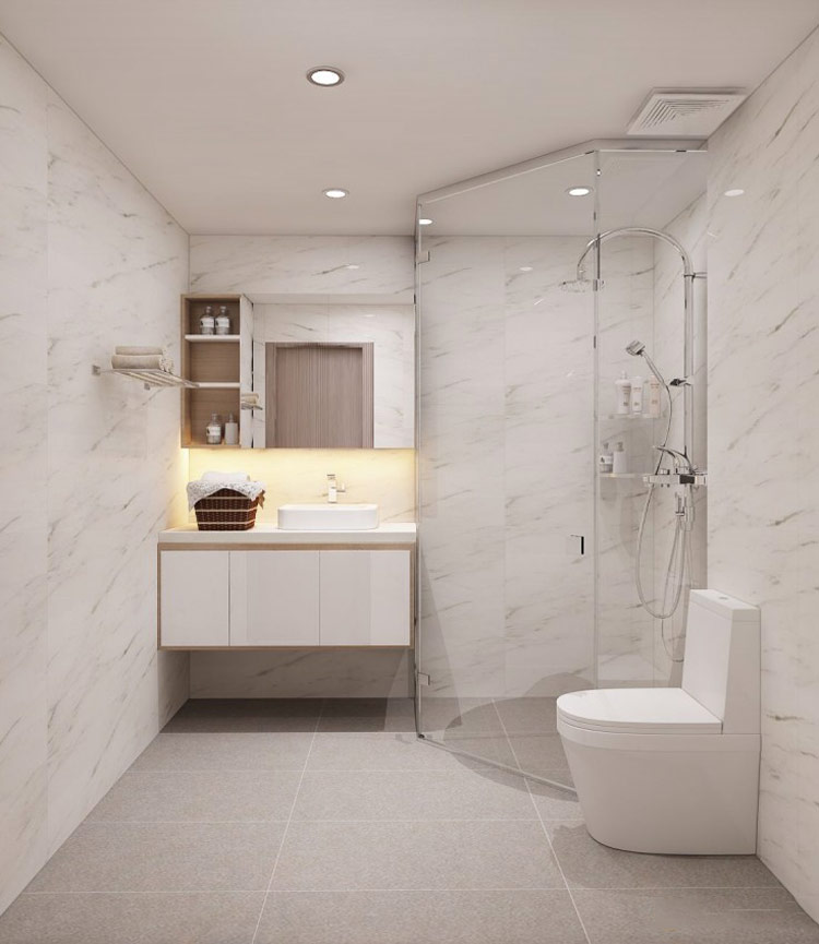 Thiết kế nội thất chung cư 43m2 Hateco - chị Hằng 13 thiêt kế nội thất chung cư 43m2 - chị Hằng 7