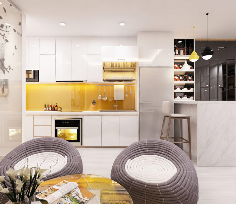 Thiết kế nội thất chung cư 43m2 Hateco - chị Hằng 5 thiêt kế nội thất chung cư 43m2 - chị Hằng 4