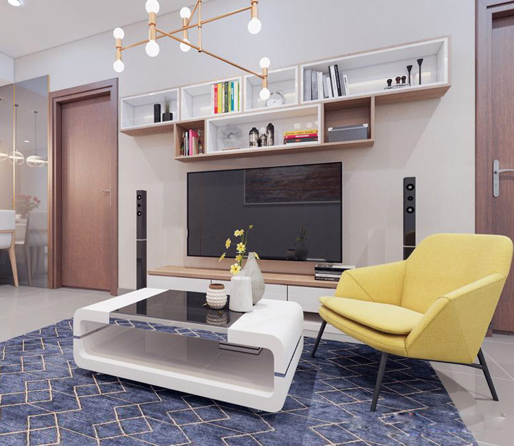 Thiết kế nội thất chung cư 49m2 - chị Vân Anh 2