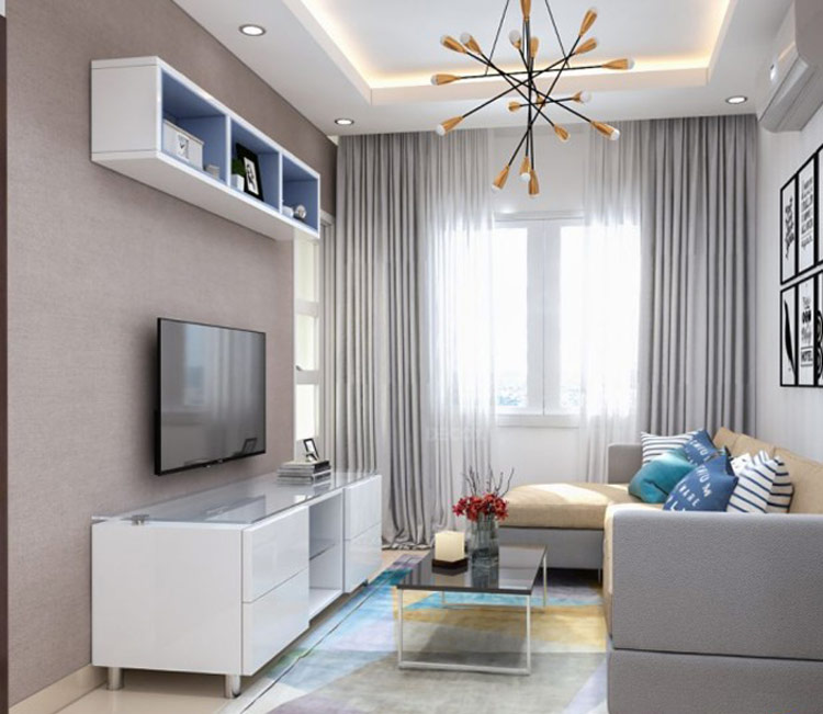 thiết kế nội thất chung cư 58m2 anh Hùng 12