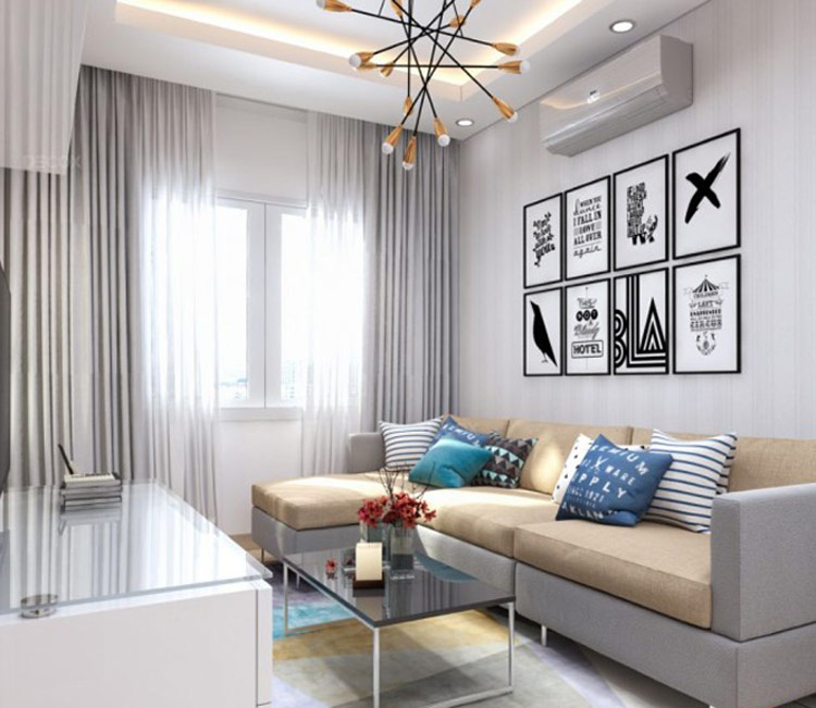 thiết kế nội thất chung cư 58m2 anh Hùng 2