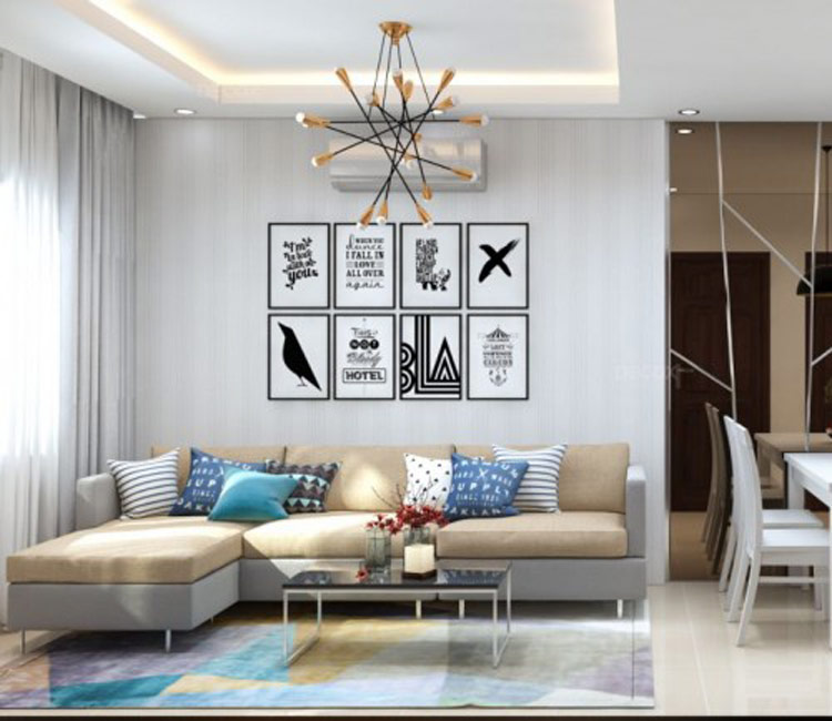 thiết kế nội thất chung cư 58m32 anh Hùng