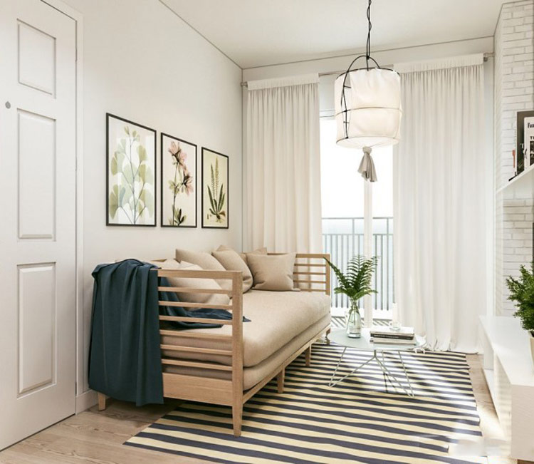 Thiết kế nội thất chung cư 58m2 - chị hương