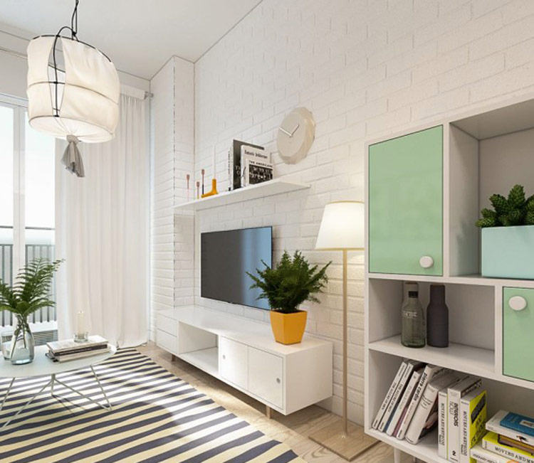 Thiết kế nội thất chung cư 58m2 - chị hương