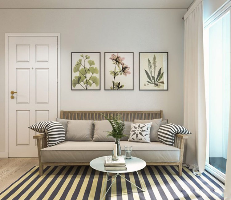 Thiết kế nội thất chung cư 58m2 - chị hương