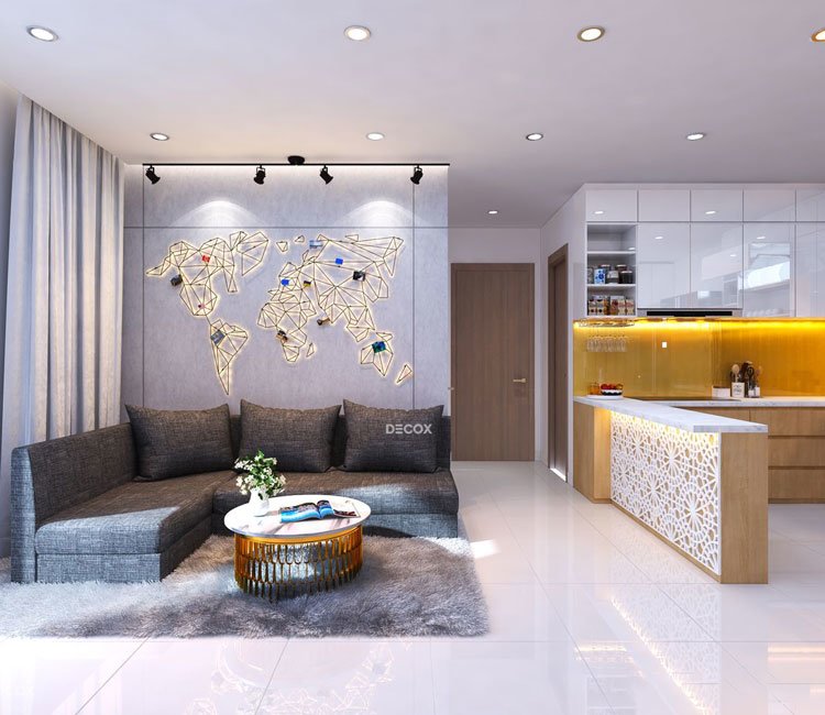 Thiết kế nội thất chung cư 68m2 FLC - anh Khôi 1