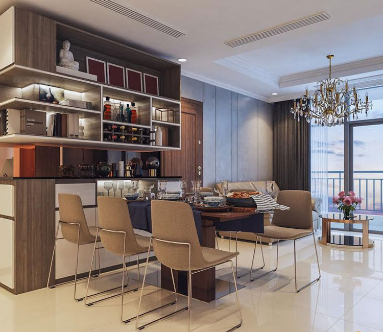 Công trình: Thiết kế nội thất chung cư 82m2 Khu đô thị Times City - Chị Vân Anh 2