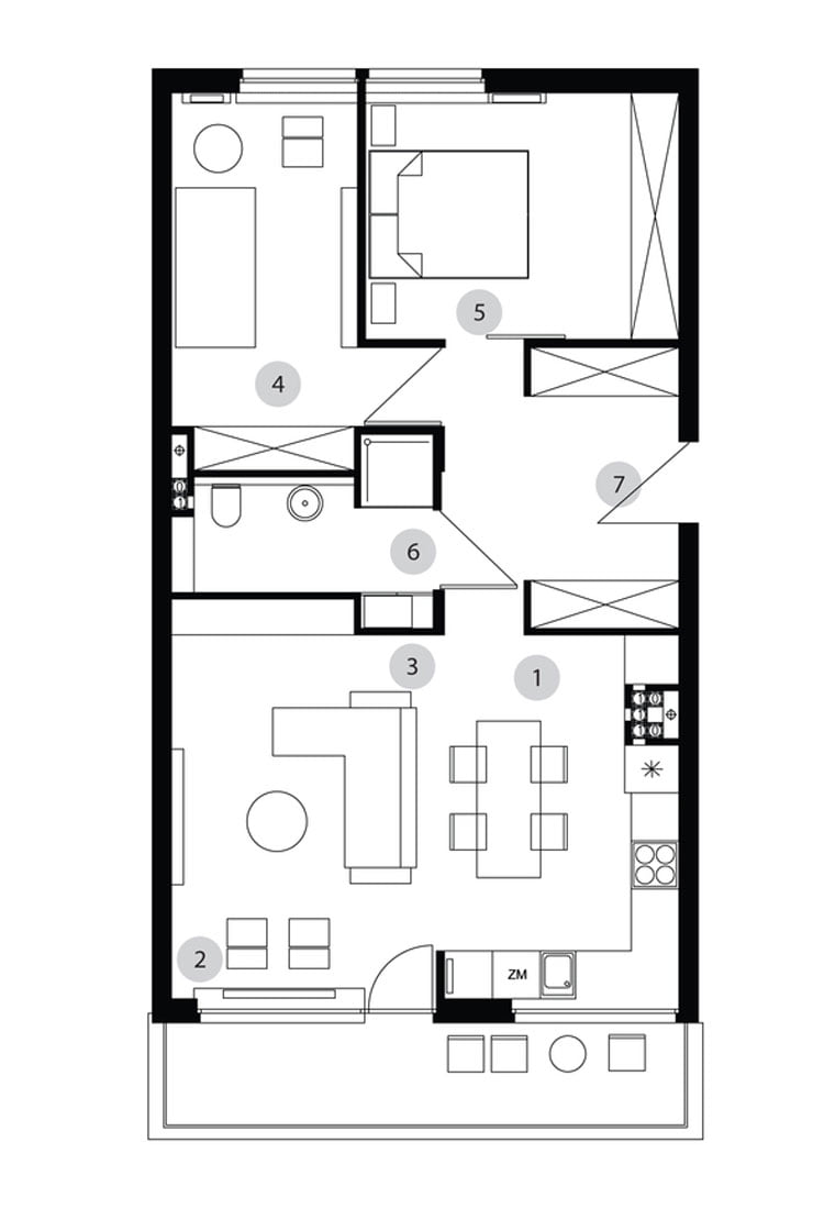 Thiết kế nội thất chung cư 56m2 Hoàng Mai - anh Tùng 5