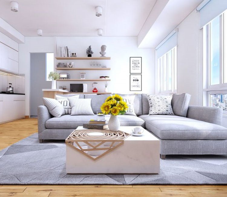 Thiết kế nội thất chung cư 56m2 Mỹ Đình Pearl - chị Trâm Anh 2