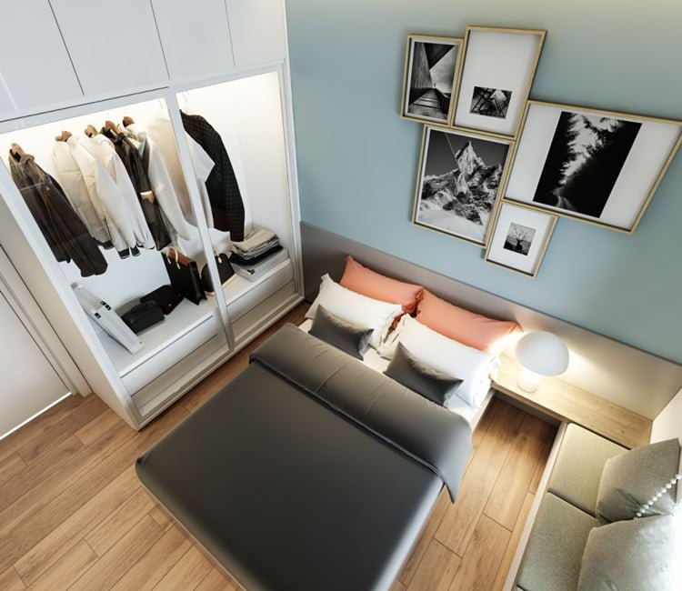 Thiết kế nội thất chung cư 65m2 Hateco Xuân Phương - anh Phát 3