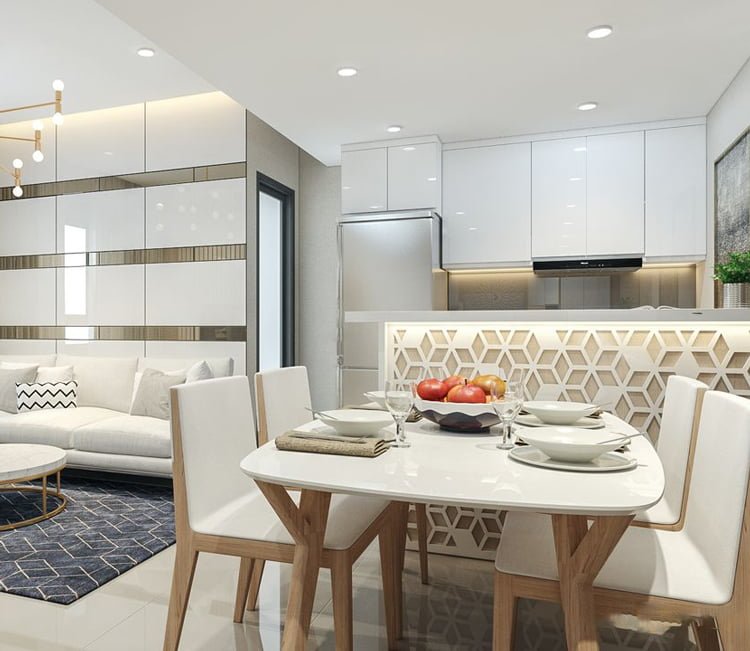 Thiết kế nội thất chung cư 68m2 Hà Thành Plaza - chị Linh 3