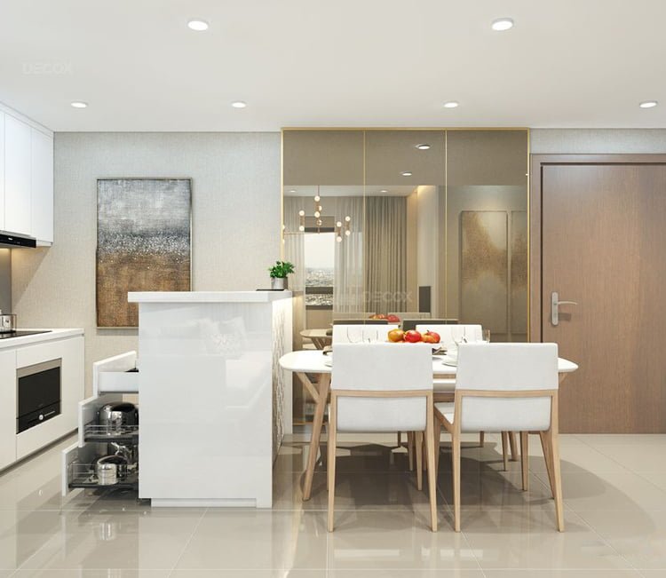 Thiết kế nội thất chung cư 68m2 Hà Thành Plaza - chị Linh 5