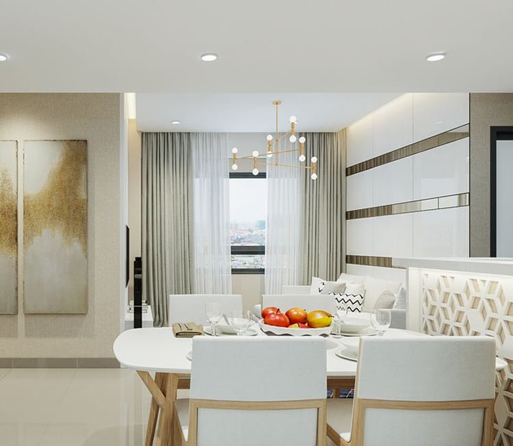 Thiết kế nội thất chung cư 68m2 Hà Thành Plaza - chị Linh 7