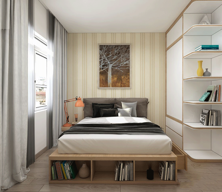 Thiết kế nội thất chung cư 72m2 Xuân Mai Complex - anh Nhân 15 Thiết kế nội thất chung cư 72m2 Xuân Mai Complex - anh Nhân 10