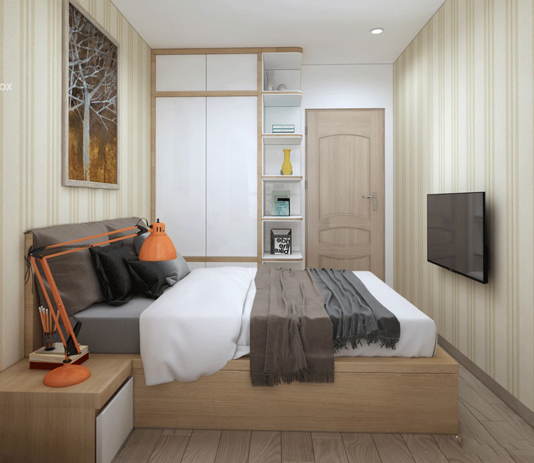 Thiết kế nội thất chung cư 72m2 Xuân Mai Complex - anh Nhân 16 Thiết kế nội thất chung cư 72m2 Xuân Mai Complex - anh Nhân 11