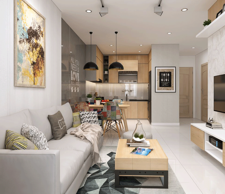 Thiết kế nội thất chung cư 72m2 Xuân Mai Complex - anh Nhân 4 Thiết kế nội thất chung cư 72m2 Xuân Mai Complex - anh Nhân 16