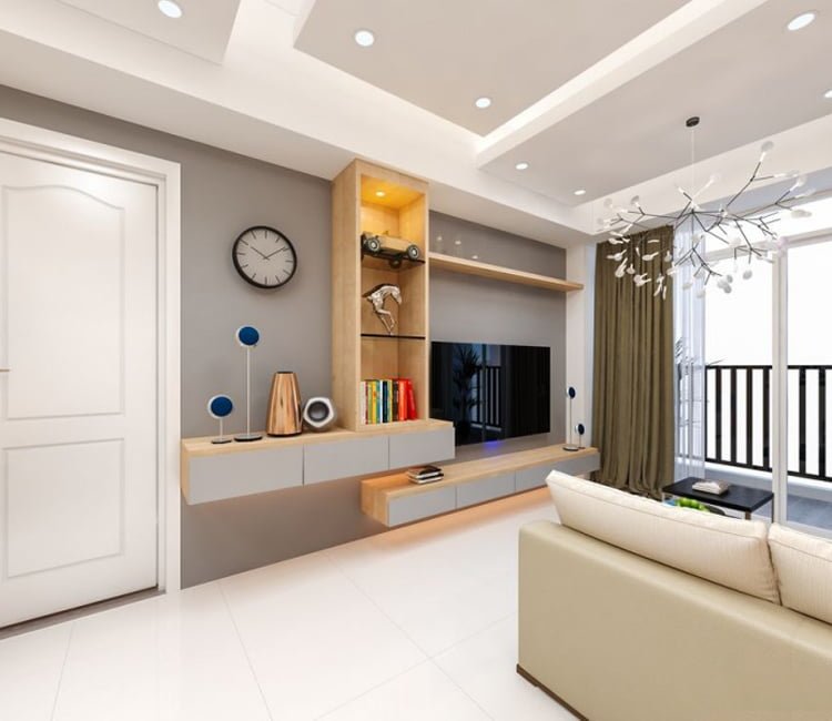 Thiết kế nội thất chung cư 85m2 The Pride - chi Hồng 2