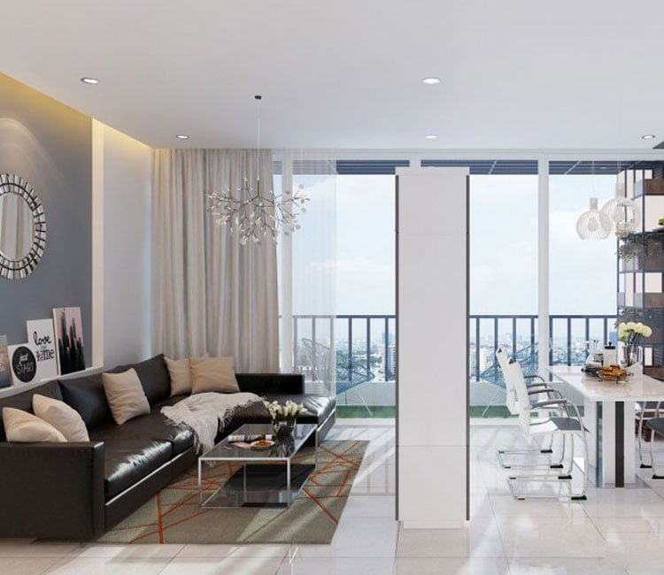 Thiết kế nội thất chung cư 88m2 Hà Nội Pragon - anh VInh 1