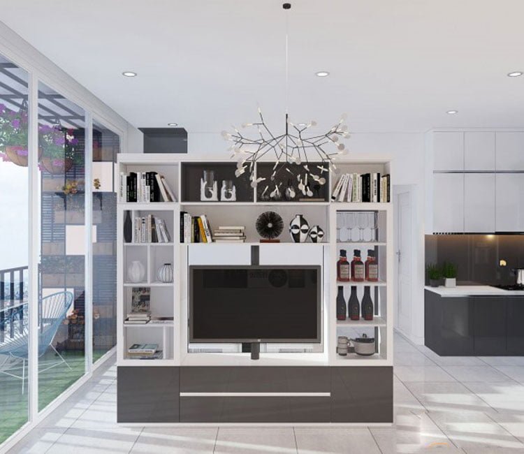 Thiết kế nội thất chung cư 88m2 Hà Nội Pragon - anh VInh 2