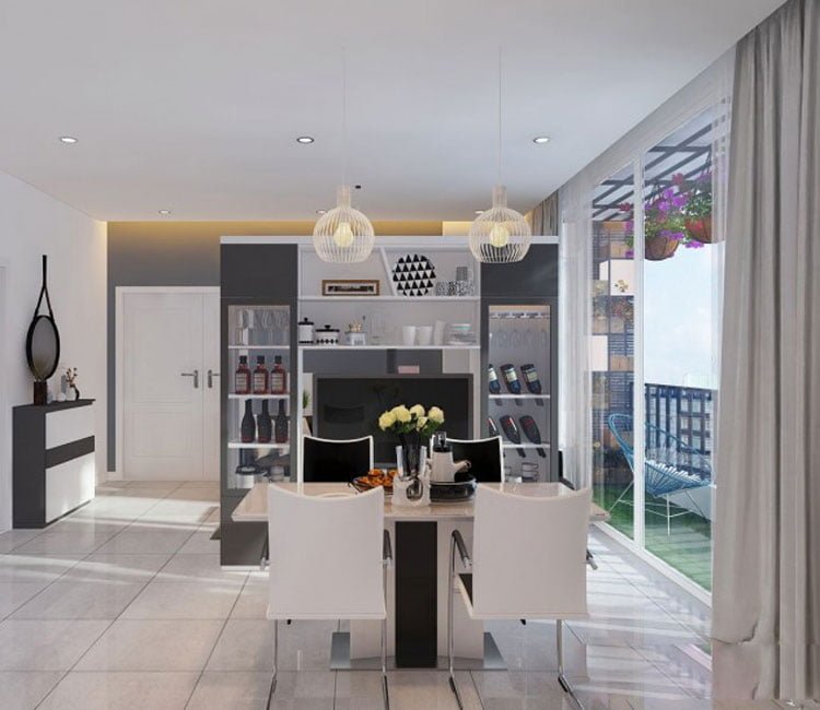 Thiết kế nội thất chung cư 88m2 Hà Nội Pragon - anh Vinh 3