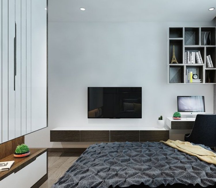 Thiết kế nội thất chung cư Mễ Trì Plaza 65m2 - Chị Thảo 10