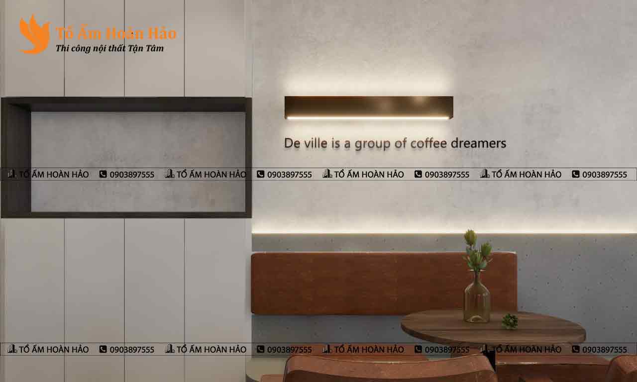 Thiết kế và thi công quán cà phê rộng 250m2 tại Đồng Nai 5 thiết kế và thi công quán cà phê hiện đại